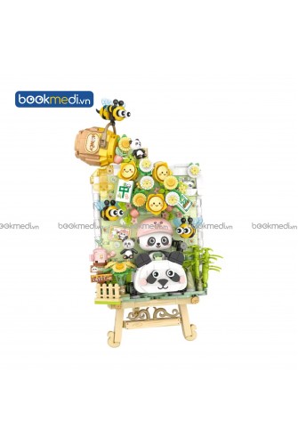 Đồ Chơi Lắp Ráp Mô Hình Tranh 3D Panda Frame Hãng Loz